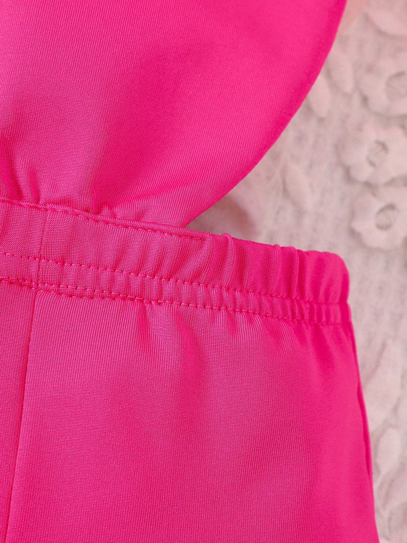 Baby Girls Cute Pink Heart Shaped Spaghetti Strap Bell-Bottom Jumpsuit Summer First Birthday Performance Wedding Party Outdoor Activity Outfit