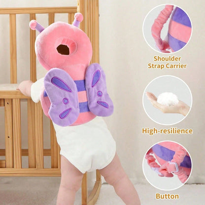 Baby Head Protector Pad Safety Pad For Walking & Crawling,Toddlers Head Safety Adjustable Back-Pack