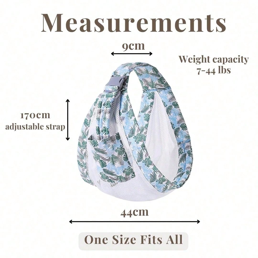 Baby Sling Carrier, 28-40 Lbs – Baby Travel Essential, Adjustable Mesh Sling With Secure Safety Buckle & Comfortable Hold With One Hand Support