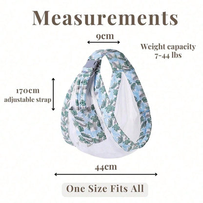 Baby Sling Carrier, 28-40 Lbs – Baby Travel Essential, Adjustable Mesh Sling With Secure Safety Buckle & Comfortable Hold With One Hand Support