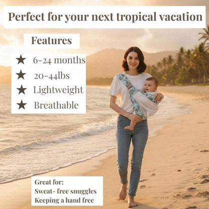 Baby Sling Carrier, 28-40 Lbs – Baby Travel Essential, Adjustable Mesh Sling With Secure Safety Buckle & Comfortable Hold With One Hand Support