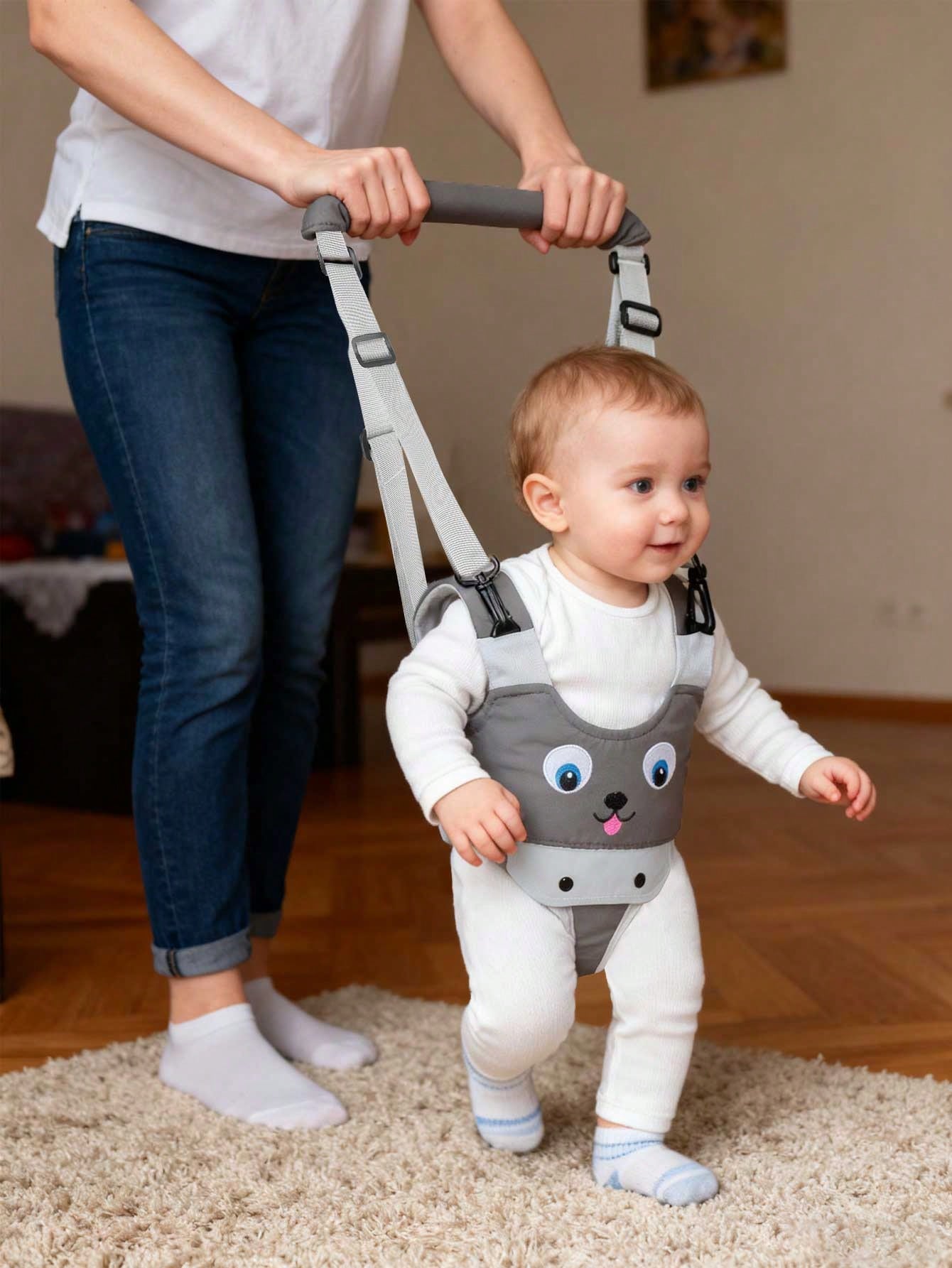 Baby Walking Assistant Harness- Handheld Child Walking Aid- Infant Toddler Walking Harness Leash- Children Baby Walking Learning Support Training Tool- Suitable For 7-24 Months Old Kids