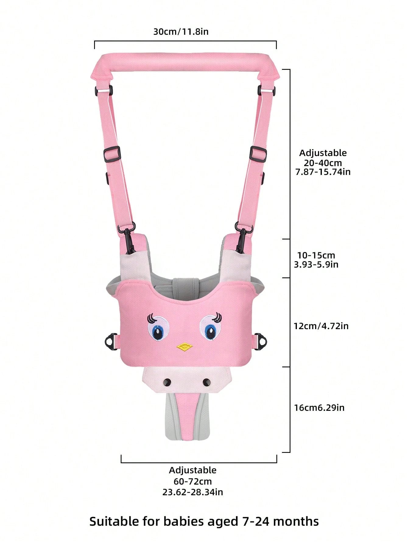 Baby Walking Assistant Harness- Handheld Child Walking Aid- Infant Toddler Walking Harness Leash- Children Baby Walking Learning Support Training Tool- Suitable For 7-24 Months Old Kids