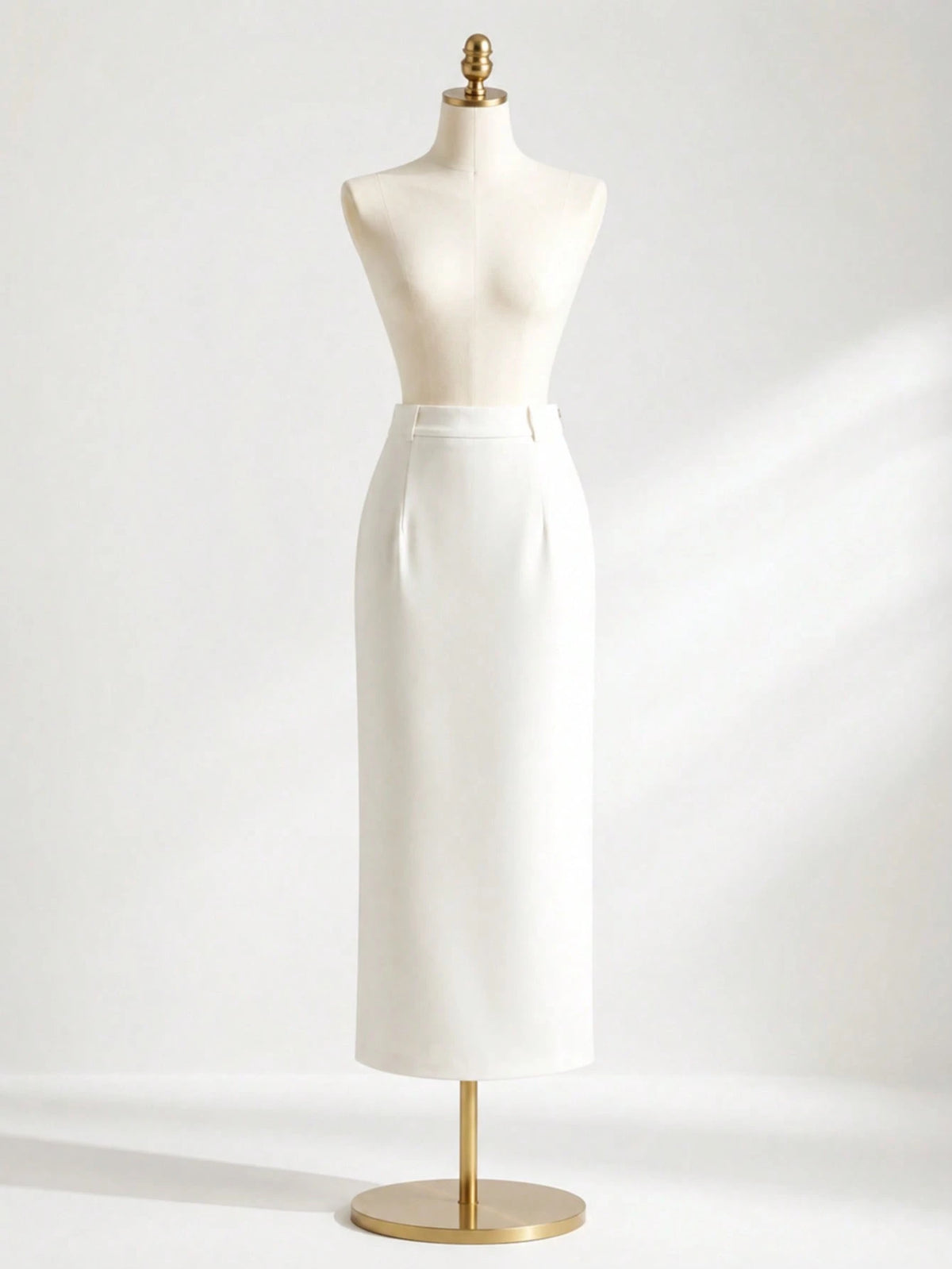 Back To School Autumn White Premium Bodycon Professional Straight Suit Skirt