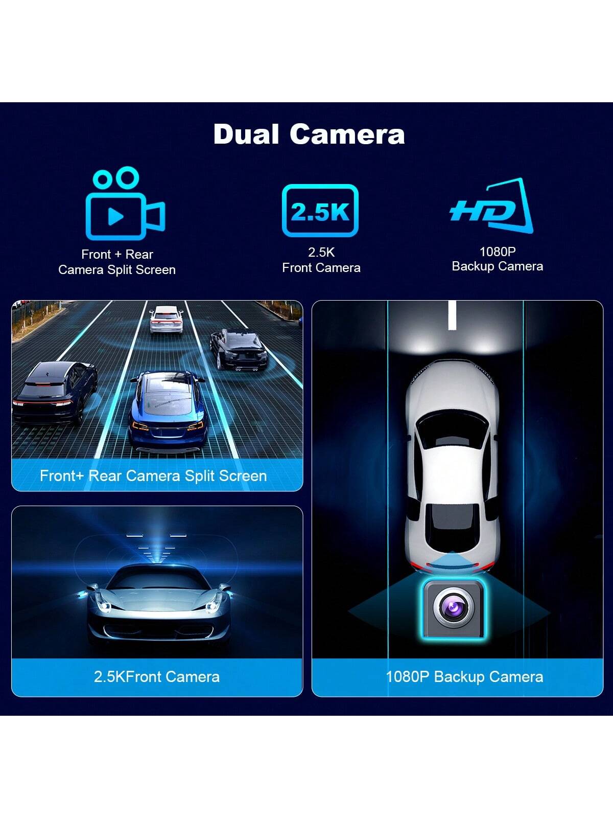 BDQ 10.26 Inch Car Multimedia Video Player Wireless Carplay And Wireless Android Auto Portable Universal Car Monitor Witch Camera