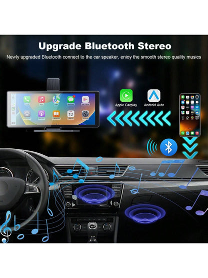 BDQ 10.26 Inch Car Multimedia Video Player Wireless Carplay And Wireless Android Auto Portable Universal Car Monitor Witch Camera