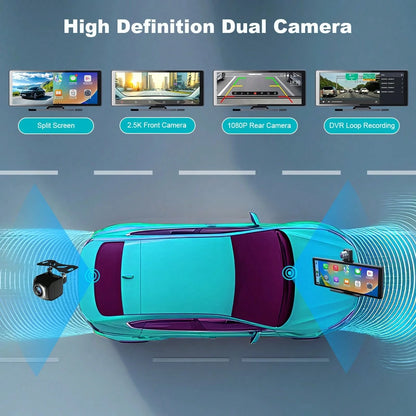BDQ 10.26 Inch Car Multimedia Video Player Wireless Carplay And Wireless Android Auto Portable Universal Car Monitor Witch Camera