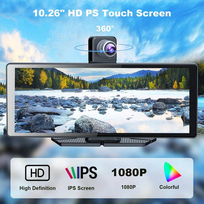BDQ 10.26 Inch Car Multimedia Video Player Wireless Carplay And Wireless Android Auto Portable Universal Car Monitor Witch Camera