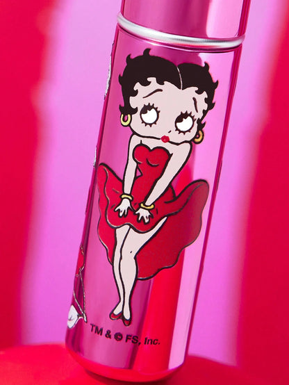 Betty Boop x 5 Ml/0.2 Oz Rose Red Fillable Spray Bottle With Automatic Bottom Filling Pump, Reusable Perfume Bottle, Mini Portable Cosmetic Bottle With Window, Suitable For Travel And Airplane C