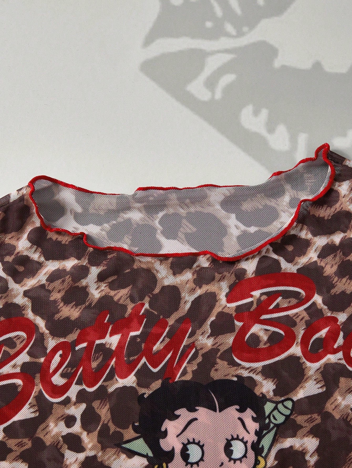 Betty Boop x Women's Summer Vacation Beach Cartoon Pattern Halter Bikini Set And Cover-Up Top