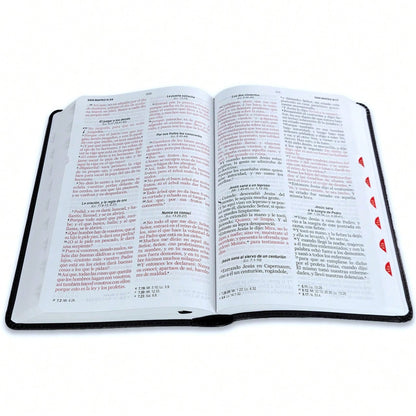 Biblia Letra Grande 12 Puntos RV1960 Imit Piel Negro Cordero Y Leon Con Indice