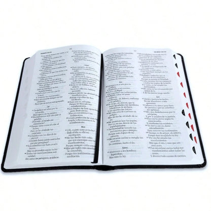 Biblia Letra Grande 12 Puntos RV1960 Imit Piel Negro Cordero Y Leon Con Indice
