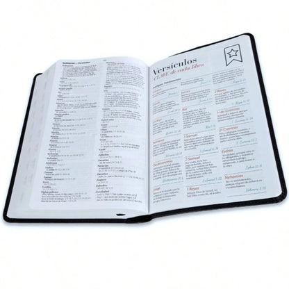 Biblia Letra Grande 12 Puntos RV1960 Imit Piel Negro Cordero Y Leon Con Indice