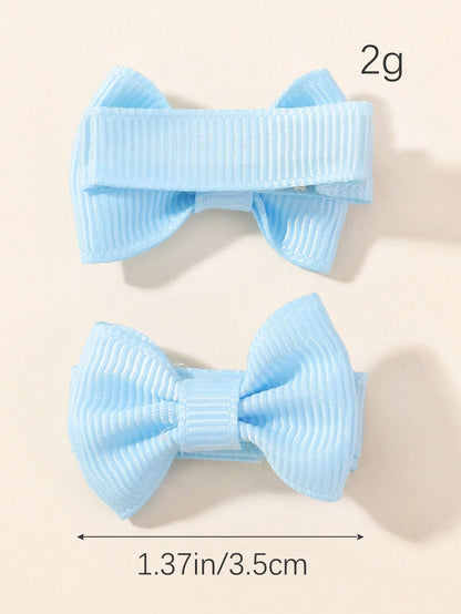 bilicaca 30pcs/Pack Candy Color Fully Covered Bowknot Kids Hair Clips, Bowknot Baby Hair Accessories, Random Color Love Valentine