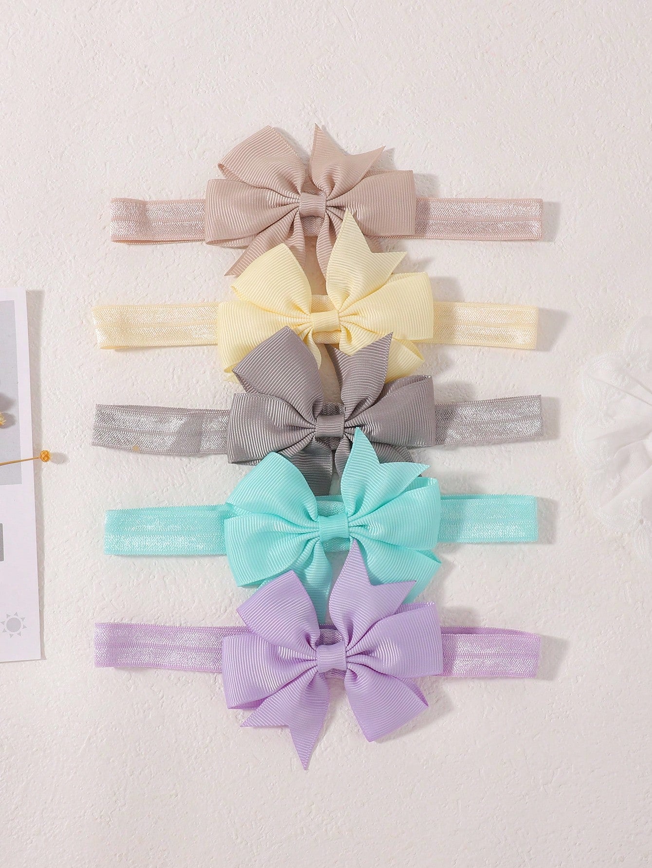 bilicaca 5/12pcs Random Color Bowknot Baby Wide Headband, High Elastic Soft Children Headband, Girls Daily Party Dress Photo Shoot Atmosphere Hair Accessory