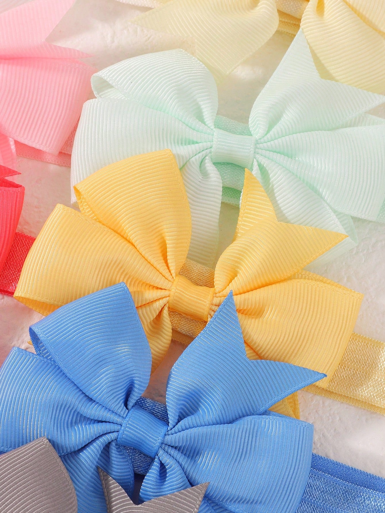 bilicaca 5/12pcs Random Color Bowknot Baby Wide Headband, High Elastic Soft Children Headband, Girls Daily Party Dress Photo Shoot Atmosphere Hair Accessory