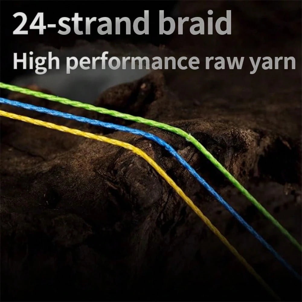 BKUMAN24 Braided PE Fishing Line, Multi-Color, 500m, Multiple Strength Options. Smooth And Abrasion-Resistant, Suitable For Freshwater And Saltwater Hunting And Fishing, Ideal For Anglers And Fishing