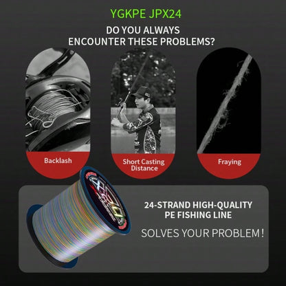 BKUMAN24 Braided PE Fishing Line, Multi-Color, 500m, Multiple Strength Options. Smooth And Abrasion-Resistant, Suitable For Freshwater And Saltwater Hunting And Fishing, Ideal For Anglers And Fishing