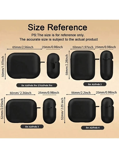Black Leopard Print Alloy TPU [Separate Design] Brand New Fashionable Black Patterned Protective Case Compatible With Airpods 4th Gen, Pro 3/1/2, Pro 3rd Gen, Pro 2 Soft TPU Wireless Earphone Protecti