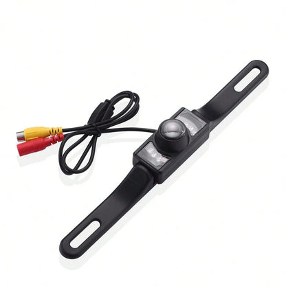 Black Metal License Plate Backup Camera Wide Angle Rear View Camera With Night Vision Reversing Distance Guide Lines Ideal For Car ParkingReversing Towing & All Vehicle Safety Assistancev