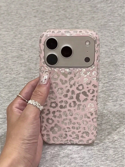 Blue & Brown Leopard Print Unique Style Phone Case Compatible With IPhone 16 Pro Max, IPhone 14, IPhone 13, IPhone 12, IPhone 17, IPhone 15 Pro, IPhone 14 Pro, Fashionable And Protective
