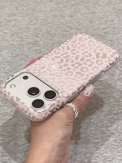 Blue & Brown Leopard Print Unique Style Phone Case Compatible With IPhone 16 Pro Max, IPhone 14, IPhone 13, IPhone 12, IPhone 17, IPhone 15 Pro, IPhone 14 Pro, Fashionable And Protective