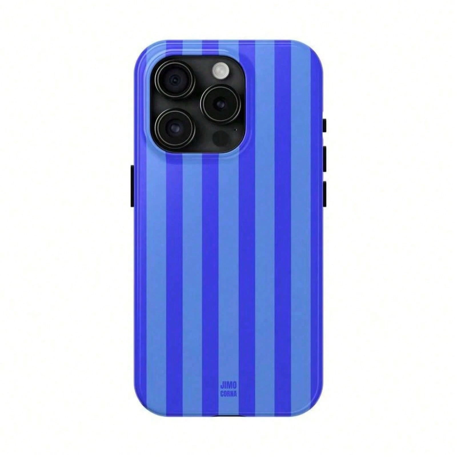 Blue Striped Elements Fashion Phone Case JIMO CORNA Compatible With IPhone 17 Pro Max 16 15 14 13 12 11 Summer High-Quality Case Gift For Young Girls Spring Birthday Easter Mom Gift