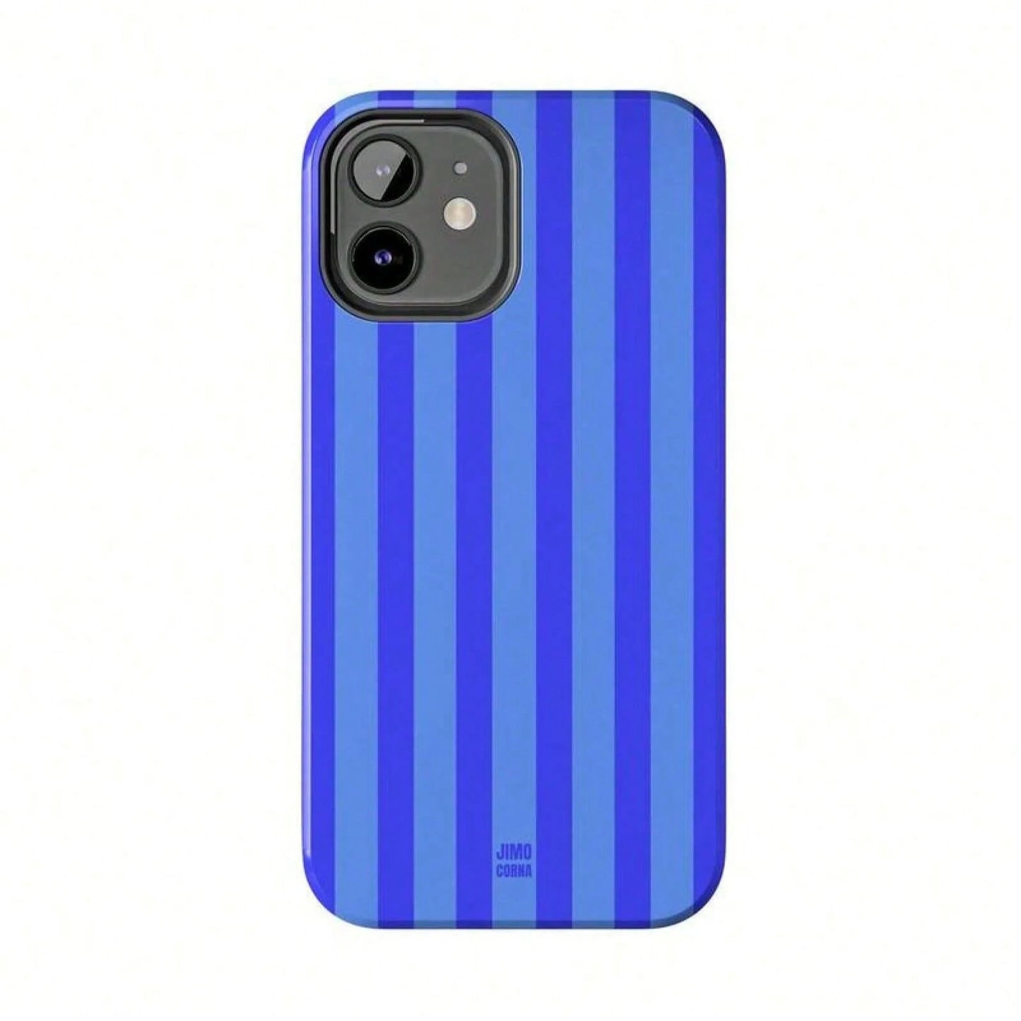Blue Striped Elements Fashion Phone Case JIMO CORNA Compatible With IPhone 17 Pro Max 16 15 14 13 12 11 Summer High-Quality Case Gift For Young Girls Spring Birthday Easter Mom Gift