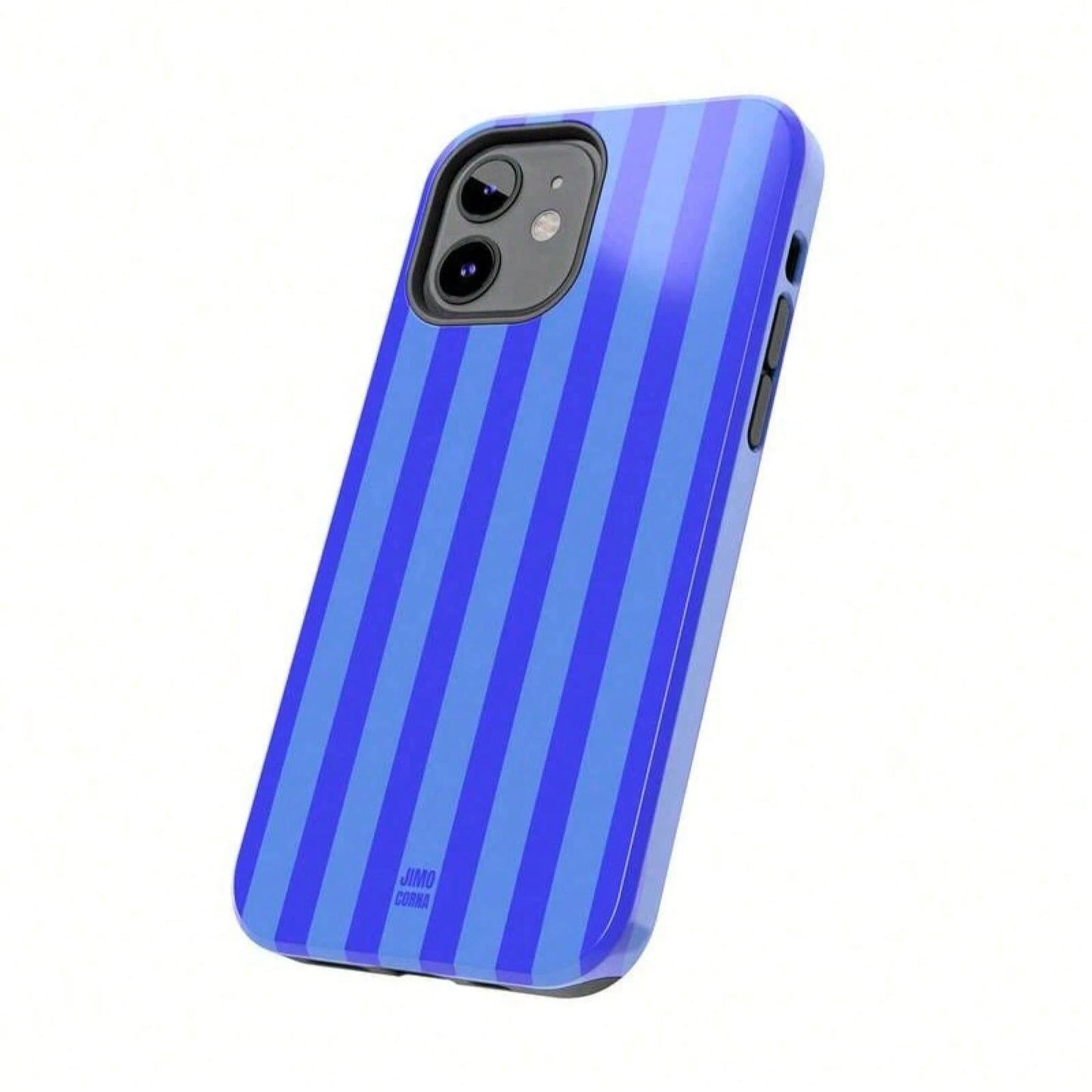 Blue Striped Elements Fashion Phone Case JIMO CORNA Compatible With IPhone 17 Pro Max 16 15 14 13 12 11 Summer High-Quality Case Gift For Young Girls Spring Birthday Easter Mom Gift