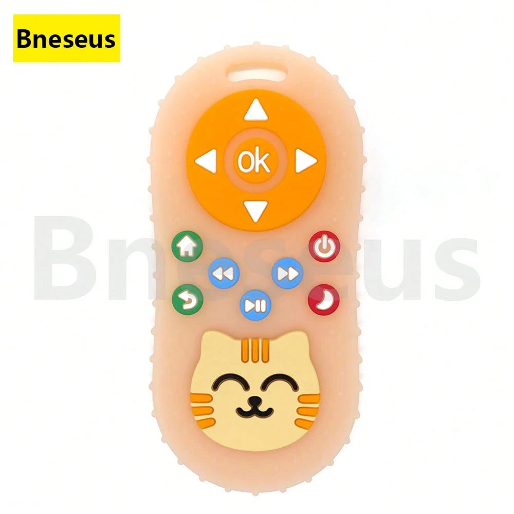Bneseus 1pc 2026 New Baby Teething Toy, Cartoon Cat Silicone Teether Toy, Suitable For 6-24 Months Old Boys And Girls, Ideal Gift For Ramadan And Eid Al-Fitr