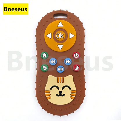 Bneseus 1pc 2026 New Baby Teething Toy, Cartoon Cat Silicone Teether Toy, Suitable For 6-24 Months Old Boys And Girls, Ideal Gift For Ramadan And Eid Al-Fitr