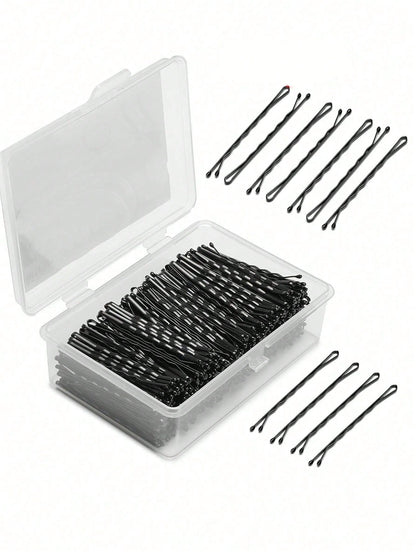 Bobby Pins, Crimped Hair Pins For Women, Non Slip Hair Clips Bulk With Storage Box, Great For All Hair Style