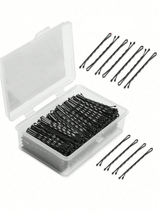 Bobby Pins, Crimped Hair Pins For Women, Non Slip Hair Clips Bulk With Storage Box, Great For All Hair Style