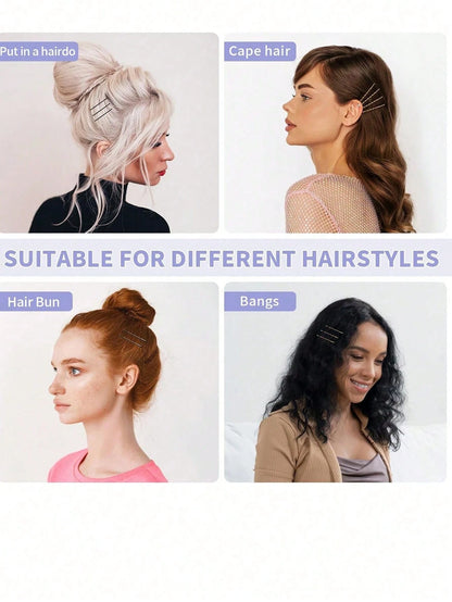 Bobby Pins, Crimped Hair Pins For Women, Non Slip Hair Clips Bulk With Storage Box, Great For All Hair Style