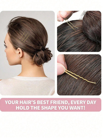 Bobby Pins, Crimped Hair Pins For Women, Non Slip Hair Clips Bulk With Storage Box, Great For All Hair Style