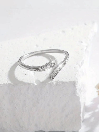 Bohemian Style Elegant Toe Ring With Shiny Zirconia, Adjustable Open Toe Ring, Summer Holiday Party Accessory, Valentine's Day Gift