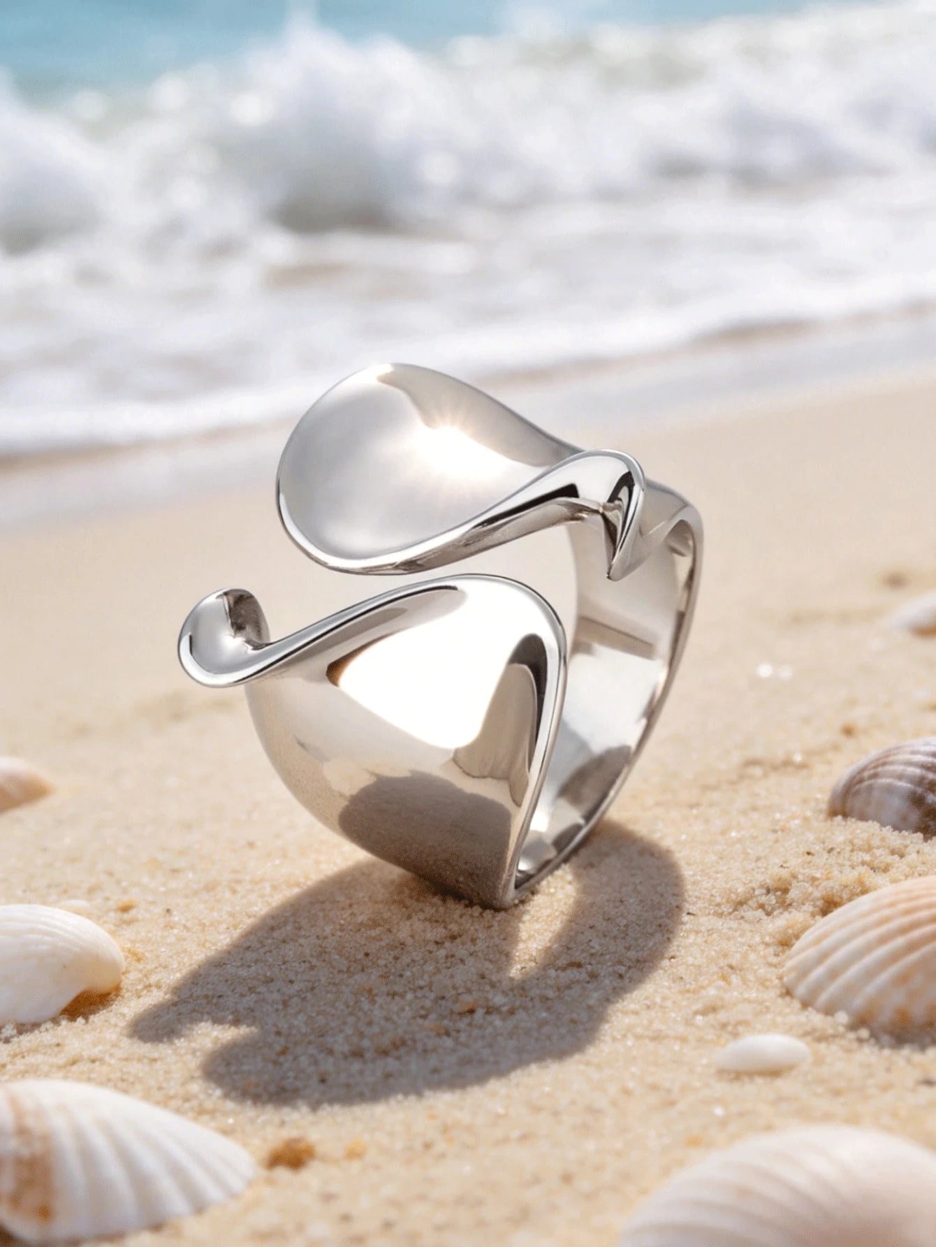 Bohemian Style Elegant Toe Ring With Shiny Zirconia, Adjustable Open Toe Ring, Summer Holiday Party Accessory, Valentine's Day Gift