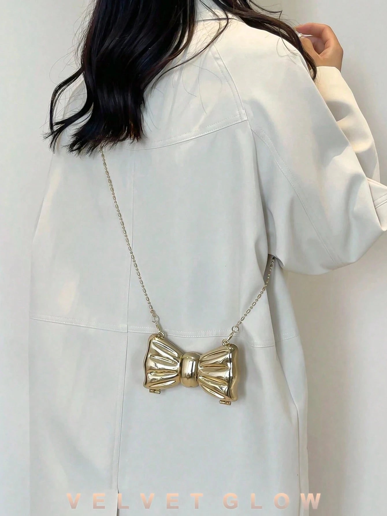 Bow Shaped Mini Party Bag, Women's Fashionable Chain Crossbody Bag, Suitable For Party And Date Wear, Coin Purse, Wedding, Party Bags, Graduation