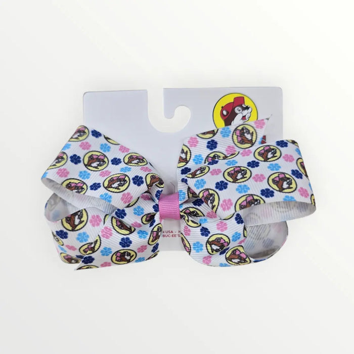 Buc-ee's Pink & Blue Flowers - King Bow