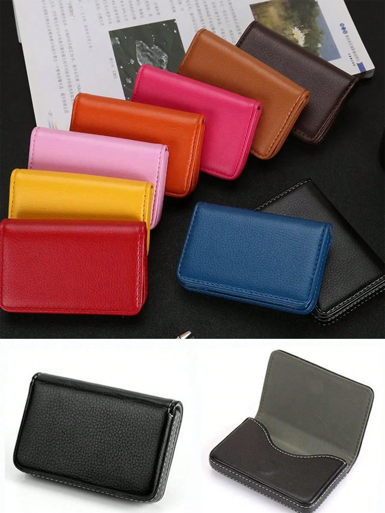 Business Card Holder,Slim Pocket Card Case,Large Capacity Portable Card Holder Multicolor Card Holder,Credit Bank Card Holder For Men And Women