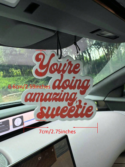 Car Air Freshener Sheets, Wardrobe Air Freshener, Fragrance, Rearview Mirror Decoration, Car Interior Decor Pendant, Natural Fragrance Air Purifier, Anime Cartoon Toilet Fragrance Bag, Living Room/Off