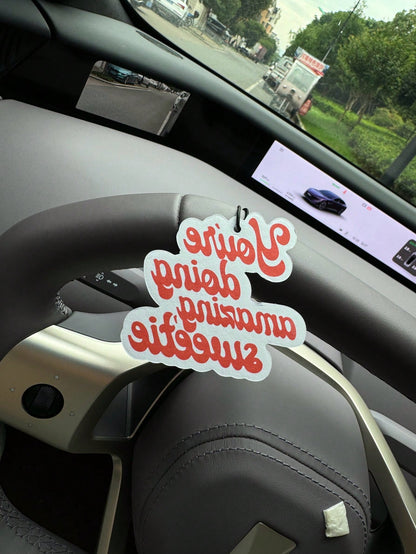 Car Air Freshener Sheets, Wardrobe Air Freshener, Fragrance, Rearview Mirror Decoration, Car Interior Decor Pendant, Natural Fragrance Air Purifier, Anime Cartoon Toilet Fragrance Bag, Living Room/Off