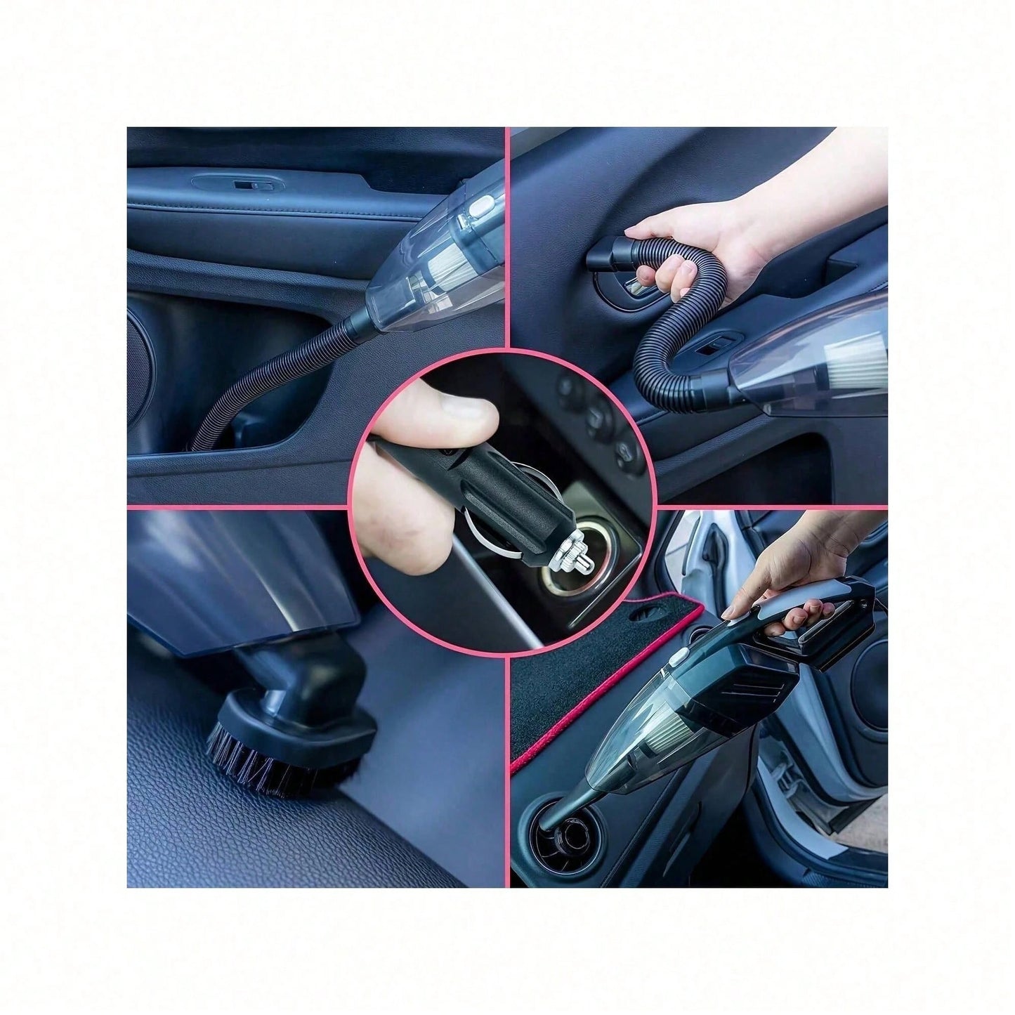 Car Cleaning Wash Kit 19pcs/Set Interior Detailing Cleaner Kit With High Power Handheld Vacuum,Windshield Tool,, Brush Set, Duster, Towels, Complete Car Care Tool