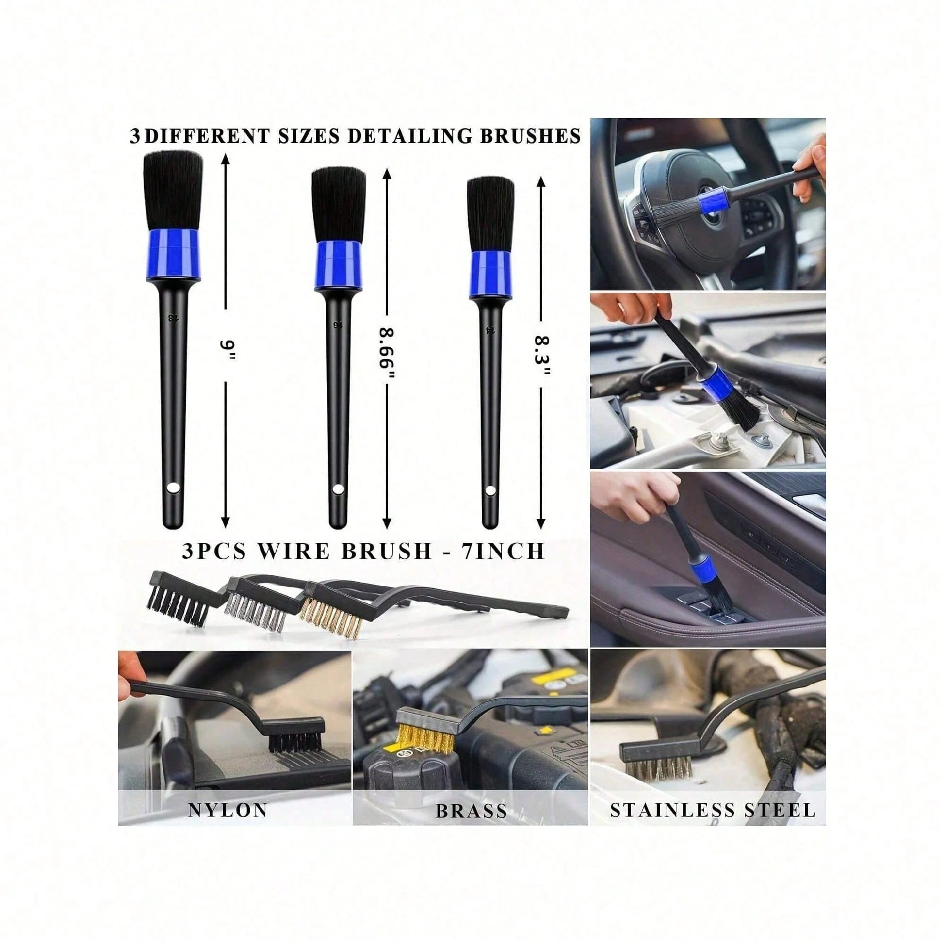 Car Cleaning Wash Kit 19pcs/Set Interior Detailing Cleaner Kit With High Power Handheld Vacuum,Windshield Tool,, Brush Set, Duster, Towels, Complete Car Care Tool