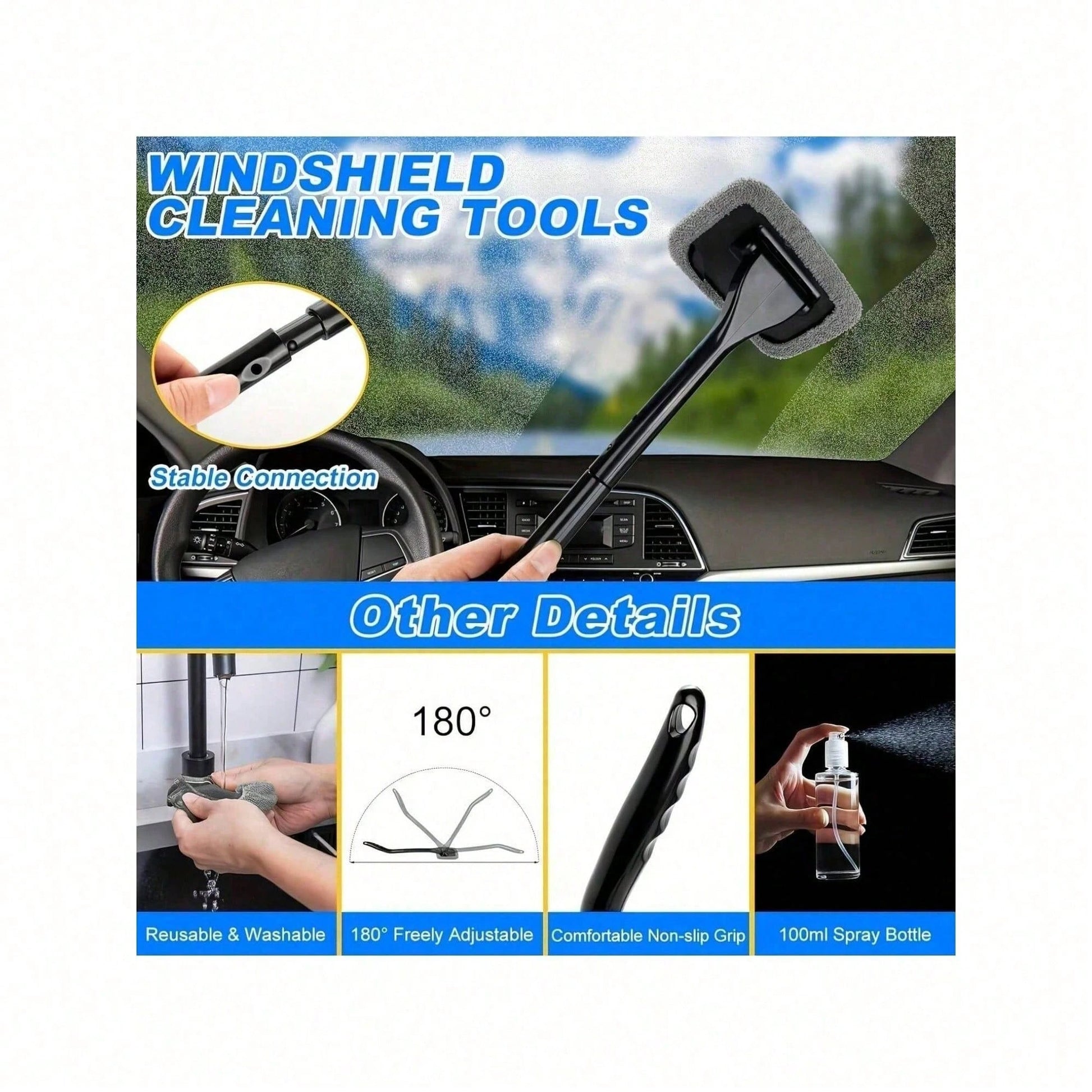 Car Cleaning Wash Kit 19pcs/Set Interior Detailing Cleaner Kit With High Power Handheld Vacuum,Windshield Tool,, Brush Set, Duster, Towels, Complete Car Care Tool
