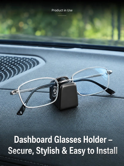 Car Dashboard Glasses Holder And Nose Pad Bracket, Zinc Alloy + Leather Fashion Glasses Clip, Suitable For Center Console, Adhesive Installation, No Obstruction Of View, Car Dashboard Decoration And G