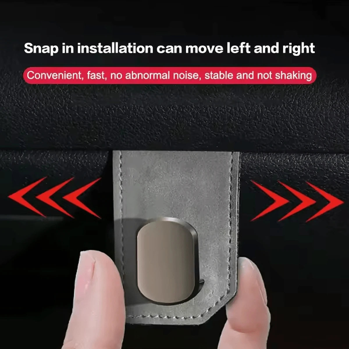 Car Hanger, Front Passenger Glove Box Hanger, Metal Hanging Hook For Car Front Seat Storage, Plush Roller Glove Box Hanger With Faux PU Leather, Universal Decorative Hidden Metal Hanger Design, Strong