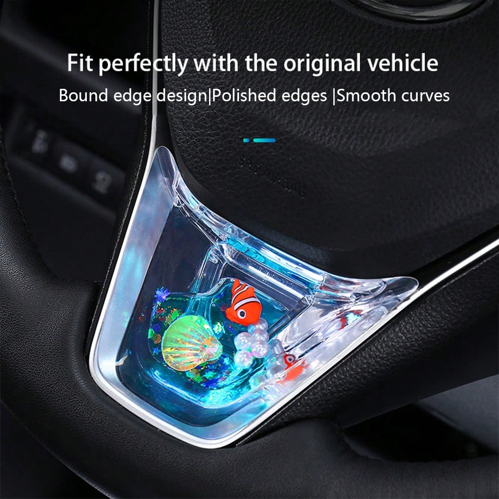 Car Interior Decoration Cute Anime Cartoon Pattern Car Ornament Women's Car Interior Decor Car Accessories Only Suitable For Corolla, Series Car Steering Wheel Accessories Perforated Dynamic Acrylic M