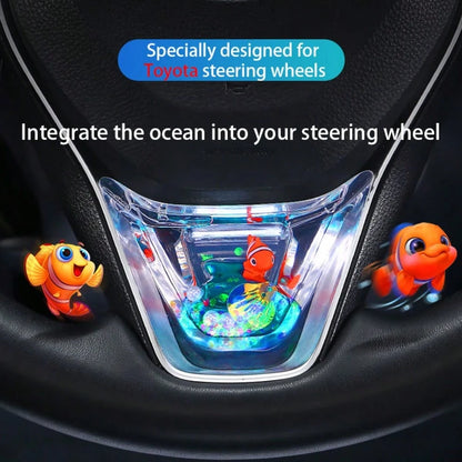 Car Interior Decoration Cute Anime Cartoon Pattern Car Ornament Women's Car Interior Decor Car Accessories Only Suitable For Corolla, Series Car Steering Wheel Accessories Perforated Dynamic Acrylic M
