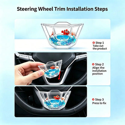 Car Interior Decoration Cute Anime Cartoon Pattern Car Ornament Women's Car Interior Decor Car Accessories Only Suitable For Corolla, Series Car Steering Wheel Accessories Perforated Dynamic Acrylic M